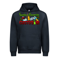 Navy Santa's Favorite Custodian Urban Hoodie - LillyAllenDesigns