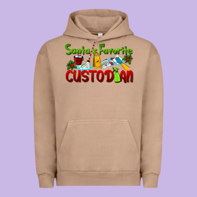 Santa's Favorite Custodian Urban Hoodie Designed By Lillyallendesigns