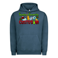 Pigment Midnight Navy Santa's Favorite Custodian Urban Hoodie - LillyAllenDesigns