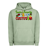 Pigment Oil Green Santa's Favorite Custodian Urban Hoodie - LillyAllenDesigns