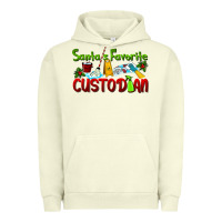 Pigment Pistachio Santa's Favorite Custodian Urban Hoodie - LillyAllenDesigns