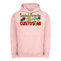 Pigment Salmon Santa's Favorite Custodian Urban Hoodie - LillyAllenDesigns
