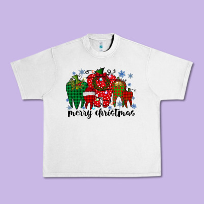 Merry Christmas Tooth Urban Heavy Tee Designed By Racoondesign