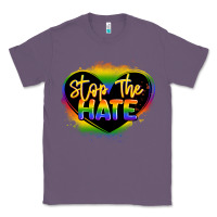 Lavender stop the hate pride lgbtq heart Classic Tee - LillyAllenDesigns