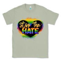 Matcha stop the hate pride lgbtq heart Classic Tee - LillyAllenDesigns