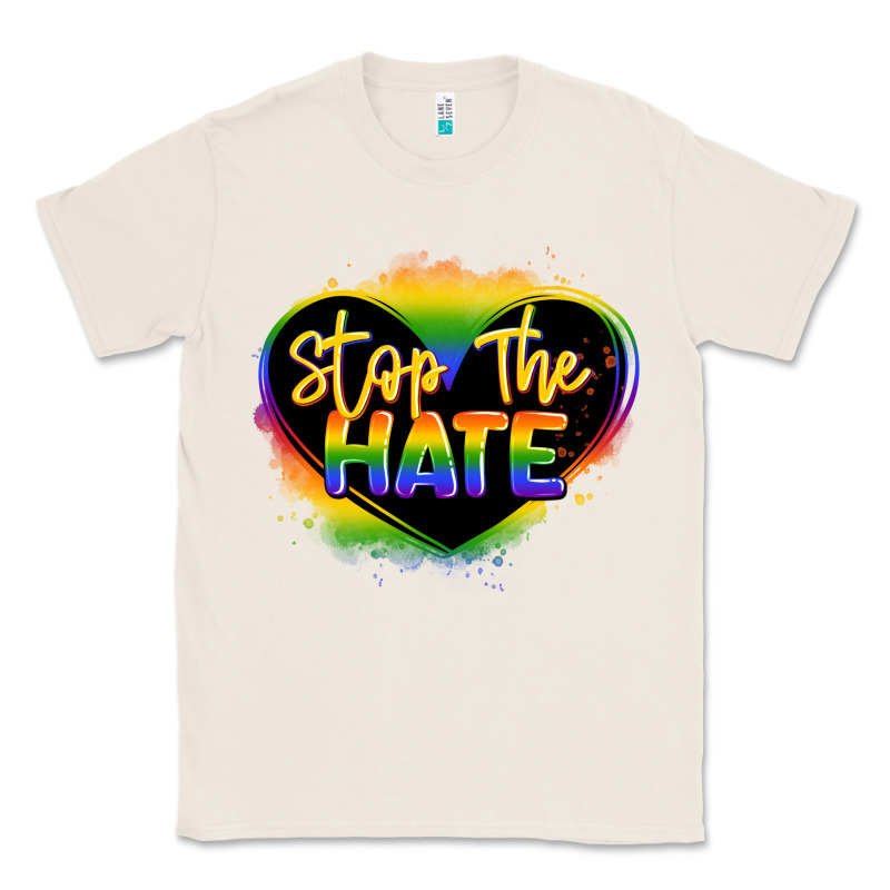 Stop The Hate Pride Lgbtq Heart Classic Tee by LillyAllenDesigns | Teevron