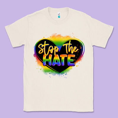 Stop The Hate Pride Lgbtq Heart Classic Tee Designed By Lillyallendesigns