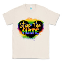 Natural stop the hate pride lgbtq heart Classic Tee - LillyAllenDesigns