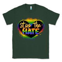 Sports Green stop the hate pride lgbtq heart Classic Tee - LillyAllenDesigns