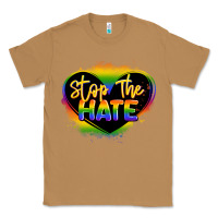 Toasted Coconut stop the hate pride lgbtq heart Classic Tee - LillyAllenDesigns