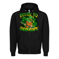 Black Ready to sham rock St. Patrick's Day Zipper Hoodie - CowGirlArtShop
