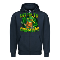Navy Ready to sham rock St. Patrick's Day Zipper Hoodie - CowGirlArtShop