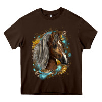 Chocolate Brown western tennessee horse Heavy Core Tee - LillyAllenDesigns