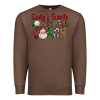 Chestnut Santa's Favorite Volleyball Coach For Christmas Premium Sweatshirt - FaDigitalArtStudio