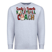 Heather Grey Santa's Favorite Volleyball Coach For Christmas Premium Sweatshirt - FaDigitalArtStudio