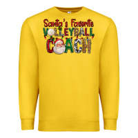Lemon Santa's Favorite Volleyball Coach For Christmas Premium Sweatshirt - FaDigitalArtStudio