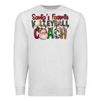 Oatmeal Heather Santa's Favorite Volleyball Coach For Christmas Premium Sweatshirt - FaDigitalArtStudio