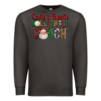 Smoke Santa's Favorite Volleyball Coach For Christmas Premium Sweatshirt - FaDigitalArtStudio
