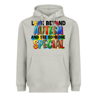 Moon Dust look beyond autism and see someone special Heavyweight Hoodie - FaDigitalArtStudio