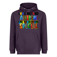 Plum look beyond autism and see someone special Heavyweight Hoodie - FaDigitalArtStudio