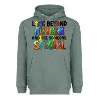 Sage look beyond autism and see someone special Heavyweight Hoodie - FaDigitalArtStudio