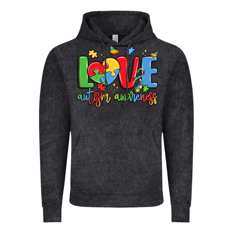 Love Autism Awareness Vintage Hoodie by LillyAllenDesigns | Teevron