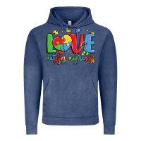Vintage Denim love autism awareness Vintage Hoodie - LillyAllenDesigns