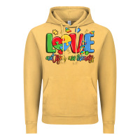 Vintage Mustard love autism awareness Vintage Hoodie - LillyAllenDesigns