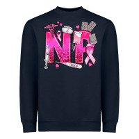 Navy breast cancer np nurse practitioner Heavyweight Sweatshirt - texasbilliewilder