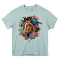 Arona quarter horse floral Heavy Core Tee - LillyAllenDesigns