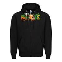 Black St. Patrick's Day Nurse with gnome Zipper Hoodie - HowdyJamesFarm