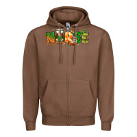 Chestnut St. Patrick's Day Nurse with gnome Zipper Hoodie - HowdyJamesFarm