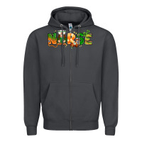 Smoke St. Patrick's Day Nurse with gnome Zipper Hoodie - HowdyJamesFarm