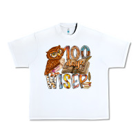 White 100 days wiser Urban Heavy Tee - RacoonDesign