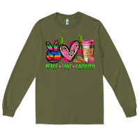 Army Green But first cafecito y chismecito Long Sleeve Tee - RanaPortraitStore