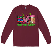 Burgundy But first cafecito y chismecito Long Sleeve Tee - RanaPortraitStore