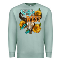 Seafoam Western Wild West Rodeo Premium Sweatshirt - BundleAndBundleShop