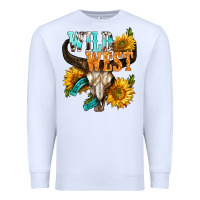 White Western Wild West Rodeo Premium Sweatshirt - BundleAndBundleShop