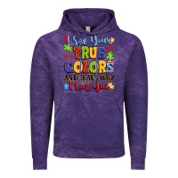 Cloud Purple colorful love message Vintage Hoodie - LillyAllenDesigns