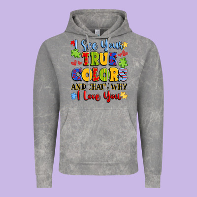 Colorful Love Message Vintage Hoodie Designed By Lillyallendesigns