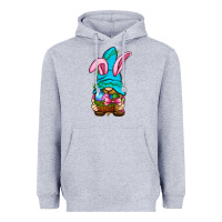 Heather Grey Easter Wicker Basket Gnome Heavyweight Hoodie - BundleAndBundleShop