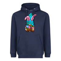 Navy Easter Wicker Basket Gnome Heavyweight Hoodie - BundleAndBundleShop