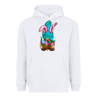 White Easter Wicker Basket Gnome Heavyweight Hoodie - BundleAndBundleShop