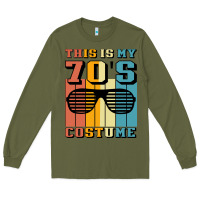 Army Green This İs My 70'S Costume Long Sleeve Tee - Bettercallsaul