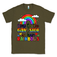 Army Green come to the gay side we have rainbows Classic Tee - LillyAllenDesigns