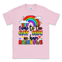 Bubblegum Pink come to the gay side we have rainbows Classic Tee - LillyAllenDesigns