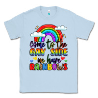 Dusty Blue come to the gay side we have rainbows Classic Tee - LillyAllenDesigns
