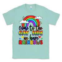 Seafoam come to the gay side we have rainbows Classic Tee - LillyAllenDesigns