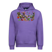 Tulip Three Christmas Dinosaurs Urban Hoodie - LillyAllenDesigns