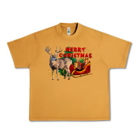 Peanut Butter Merry Christmas Deer Urban Heavy Tee - LillyAllenDesigns